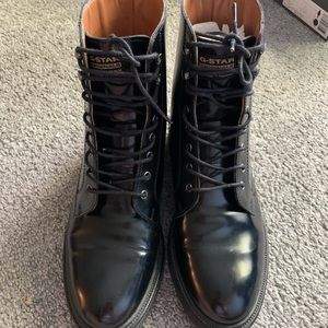 G-Star black leather shoes size 7.